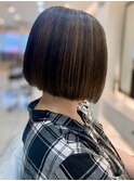 本八幡×ショートボブ×ハイライト