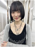 切りっぱなしボブ/ボブ/顔まわりカット/フェイスレイヤー