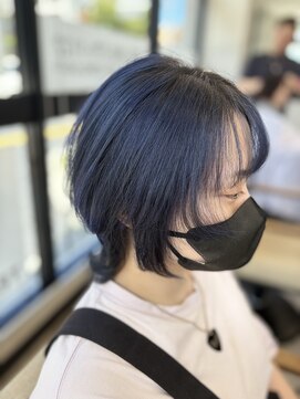 ヘアーラボ ノッシュ 唐人町店(Hair Labo Nosh) 【Nosh】ミニウルフ×ブルーブラック