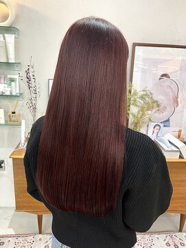 ヘアー アイス カンナ(HAIR ICI Canna) 20代30代40代ピンクアッシュ髪質改善カラー艶感ストレート