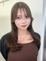 アルバム 渋谷パルコ(ALBUM)&nbsp;暗めカラー顔周りレイヤー韓国ヘア前髪カット_F30304