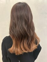 ダリー 円山店(Dali)&nbsp;暖色系で統一☆裾カラーも映えるロング巻き髪スタイル