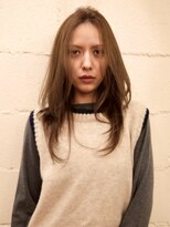 ランプ 代官山(the lamp)&nbsp;ハッシュレイヤー流れる顔周りアッシュベージュブラウンカラー