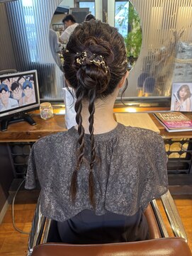 編み込みお団子