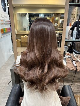 ラピス 横浜(Lapis) ミルクティーベージュシールエクブリーチカラーレイヤーカット