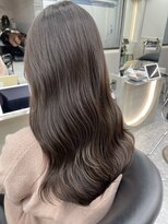 ロンド マーレ 天神大名店(Lond mare) レイヤー オリーブグレー グレージュ 縮毛矯正 暗髪カラー