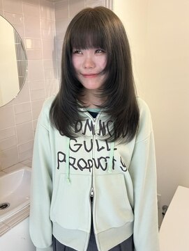 ニール シトロン 名古屋 伏見 丸の内(NEELU citron) 【NEELU_miu】暗めオリーブ×ザクザクレイヤー