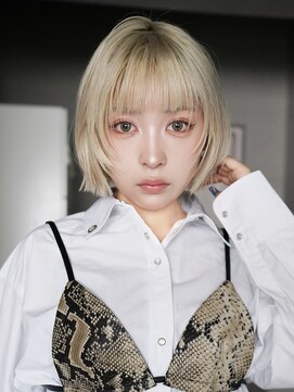 アルバム 渋谷パルコ(ALBUM) ブロンド顔周りレイヤーボブ_F21533