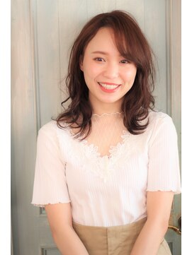 ソア 武蔵小杉(SOAR) 毛先パーマネオウルフ小顔外ハネボブアッシュブラウン