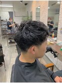 メンズcut+perm+TR