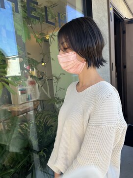 シェルハ(SHELHA) ウルフ 切りっぱなしボブ レイヤーカット ブルーブラック