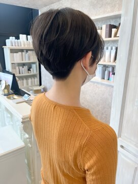 キャアリー(Caary) 福山人気caary大人刈り上げショートスタイル流し前髪20代30代