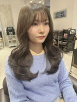 レイラバイアフロート 吉祥寺(Lila by afloat)&nbsp;顔まわりカット/レイヤーカット/オリーブベージュ/韓国ヘア