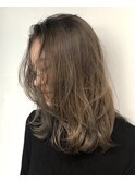 グレージュミルクティーベージュ透明感カラーダブルカラー