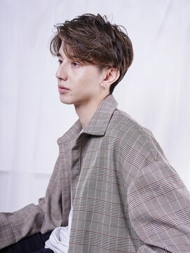 ピークアブー アヴェダ ギンザシックス(PEEK-A-BOO AVEDA GINZASIX) 韓国マッシュセンターパートアップバングメンズヘア