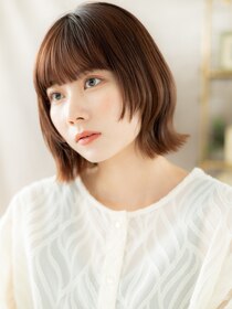 カバーヘア ブリス 戸田公園西口店(COVER HAIR bliss)&nbsp;ぱっつん前髪ウルフミディくびレイヤーa戸田公園20代30代40代