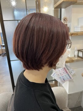 シア 綾瀬店(SHEER) 丸みショート/ピンクベージュカラー