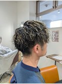 縦落ちパーマ×ハイライト