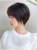 くびれヘア前髪なしレイヤーカットレイヤーボブネビージュ外ハネ