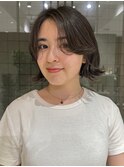 外はねボブ カーテンバング 長め前髪 フェイスレイヤー 表参道