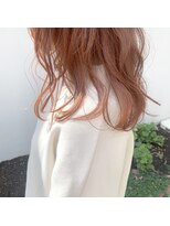 ビューティズム エルム(Beautism Elm) オレンジブラウン　コテ巻き　ミディアム