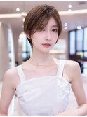 20代30代大人ショートボブ/小顔ショートヘア/ショコラベージュ