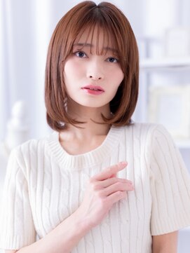 インナーカラーワンカールミディアムレイヤーa越谷20代30代40代