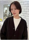 コンパクトショート20代30代40代ハッシュカット黒髪ボブ