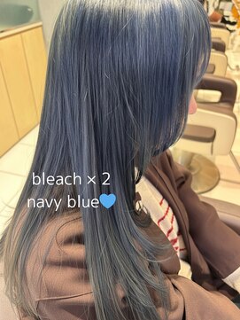 アース 武蔵境店(HAIR & MAKE EARTH) 武蔵境で叶える派手すぎないネイビーブルーカラー