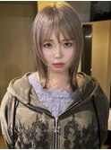 ブリーチ/クラゲヘアー/小顔/レイヤーカット/オリーブグレー