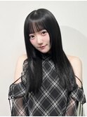 髪質改善トリートメント 黒髪ロング 艶カラー