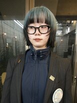 イェン(Yen.) ミントカラーレイヤーボブハッシュボブルーツカラー