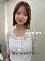サンドレオ 新宿店(sand Leo) レイヤーカット/レイヤーボブ/ミルクティーベージュ顔周りカット