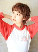 大人ショートパーマ20代30代40代外ハネハイライト夏カラー