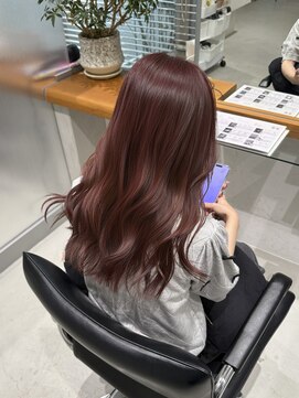 フー(hu) ピンクベージュピンクブラウンパープル赤髪ワインレッド暖色
