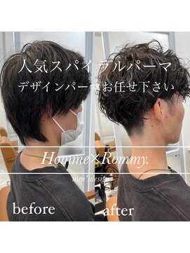ロミーオム 本厚木(ROMMY. Homme) スパイラルパーマデザインパーマROMMY.Homme