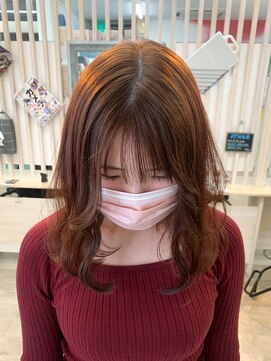 フリーダムメルシー(freedom Merci) ■ミディアム ラブウェーブ ピンクブラウン