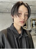 ミディアムヘア/暗めカラー/グランマッシュ/銀座