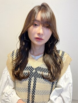ロンド ストラーダ 心斎橋(Lond strada) 韓国前髪顔周りロング×デザインカラー[心斎橋/髪質改善]