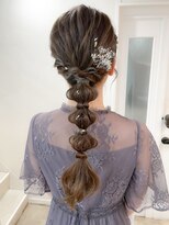 くびれヘアアプリコットオレンジ夏ヘアハイライトカラー