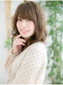 センター北/髪質改善/オリーブベージュ☆ウェーブミディアムg