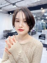 ファンナギンザ(FaNNa ginza) シースルーバング/ブリーチなしカラー/グレージュ/小顔/ショート