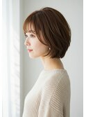 40代50代ショートボブ髪質改善縮毛矯正白髪染め酸性ストレート