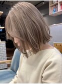 透明感カラー★ダブルカラーブリーチシアーベージュ