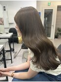 韓国 くびれロング レイヤー ワンホンヘア 小顔前髪