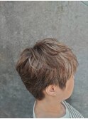 明るめ白髪デザインカラー