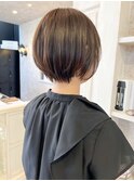 福山市美容室Caaryふわっと丸みショートヘア似合わせカット
