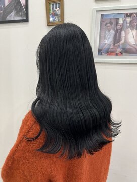 リフトバイマグ 松本駅前店(lift by mag) 20代30代寒色系カラーシースルーバンク艶感ストレート透明感