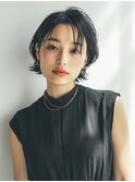 ダークブルーワンホンレイヤー/ニュアンスウルフ/デジタルパーマ