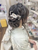 京都ヘアセット着付け専門サロン 夢館 五条店(yumeyakata) 表編みサイドアップ
